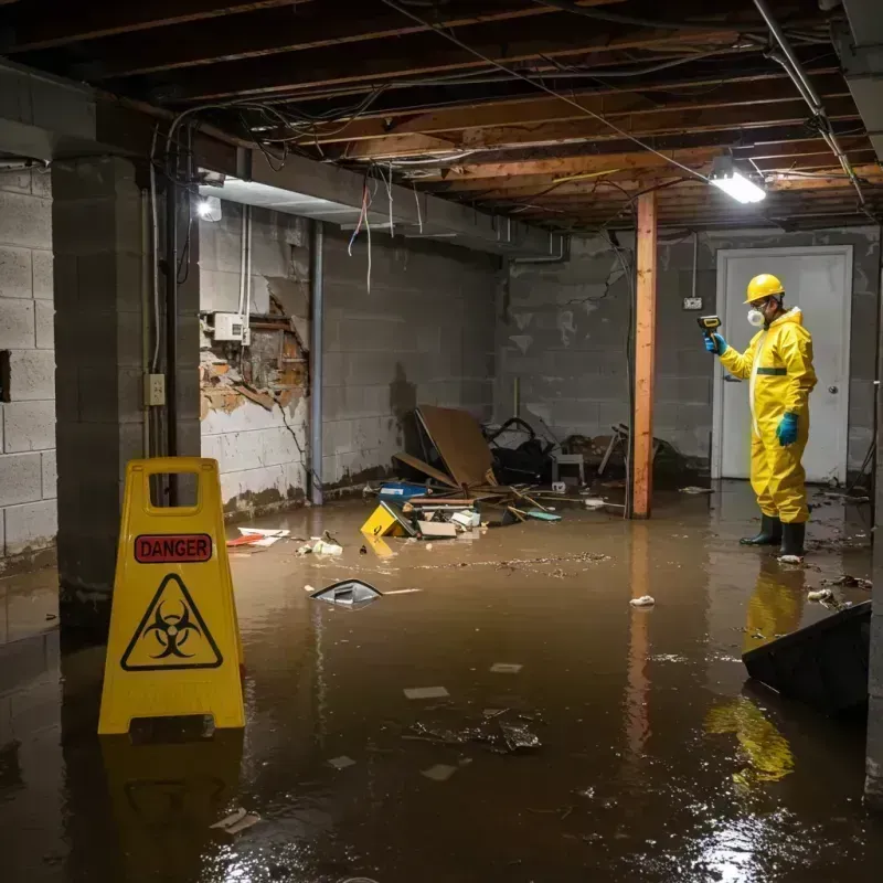 Flooded Basement Electrical Hazard in Sullivan County, MO Property