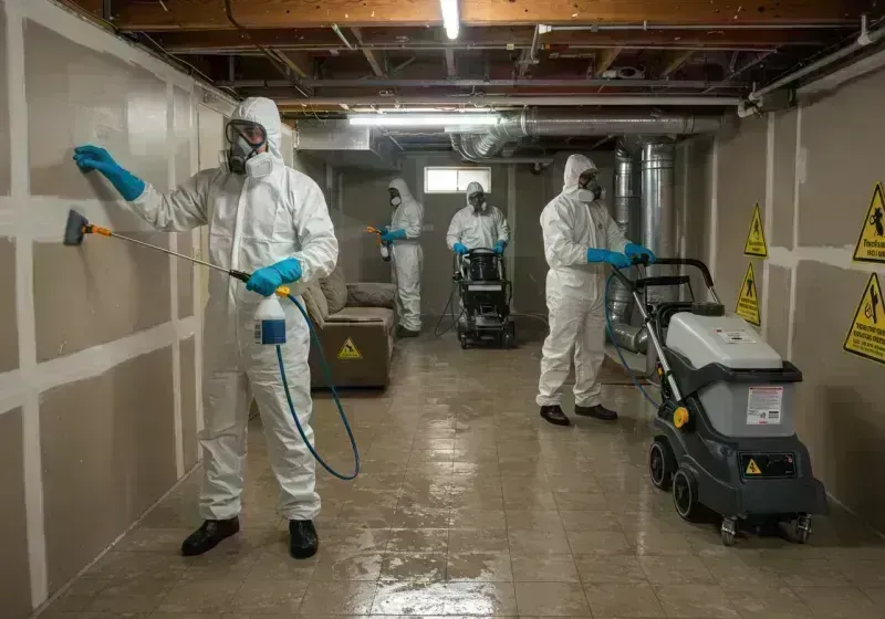 Basement Moisture Removal and Structural Drying process in Sullivan County, MO